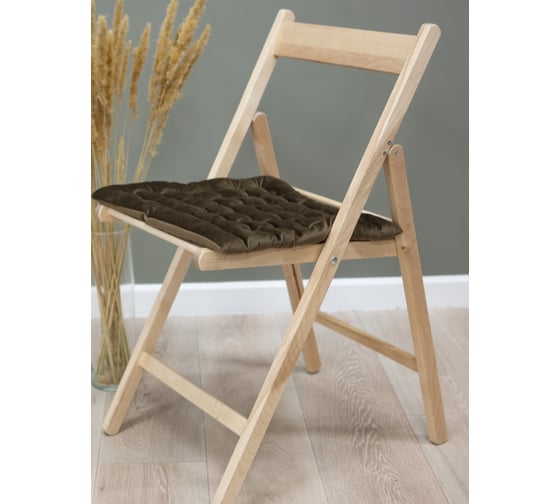 Сидушка с лузгой гречихи witerra 43x43 см, вельвет, шоколад 109231 1