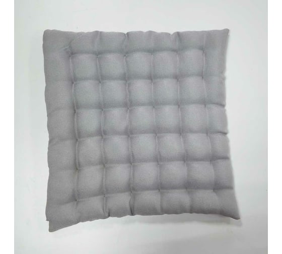 Сидушка с лузгой гречихи witerra 43x43 см, жаккард двусторонний однотонный серый 109235 1