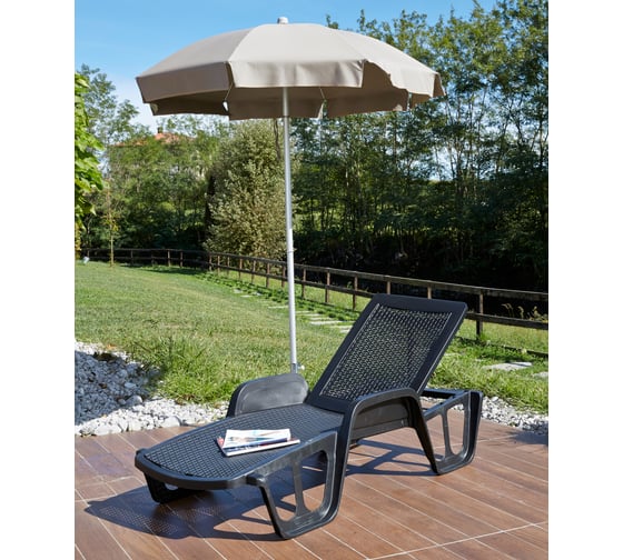 Шезлонг IPAE-PROGARDEN POOL антрацит 91010