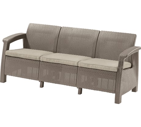 Трехместный диван Keter Corfu Love Seat Max капучино 258978
