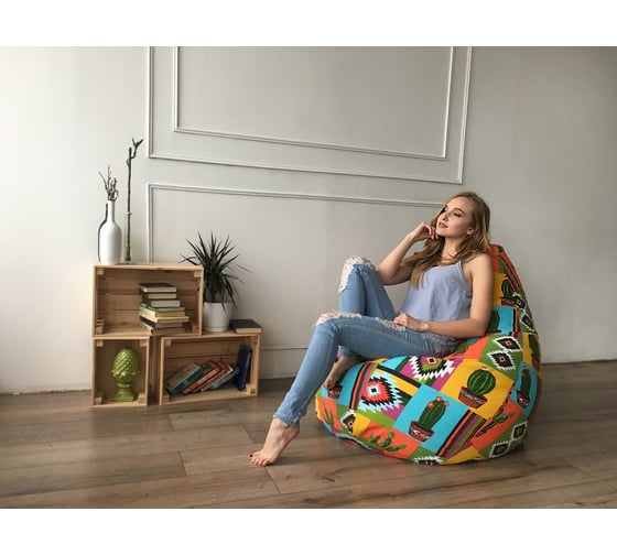 Кресло-мешок DreamBag кактус, жаккард 2xl 5007031