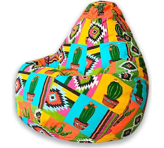 Кресло-мешок DreamBag кактус, жаккард l 5007011