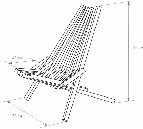Кресло-шезлонг Garden Story Прерия дерево G-LC-004-OAK