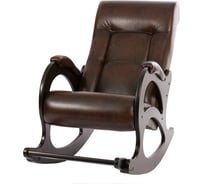 Кресло-качалка Garden story Орегон №44 2 упаковки каркас венге 1 упаковка, коричневое сиденье экокожа 1 упаковка К672-2023