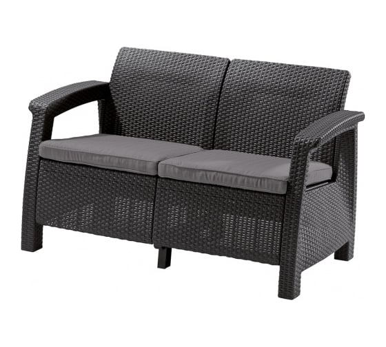 Диван KETER Corfu love seat графит 258973