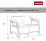Диван KETER Corfu love seat графит 258973 5