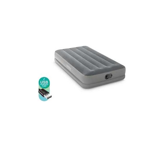 Надувной матрас Intex Prestige 99x191x30 см со встроенным USB насосом, до 136 кг 64112