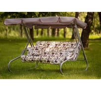 Садовые качели OLSA Новара 3-х местные, каркас серый, разноцветный, рисунок корабли с1263