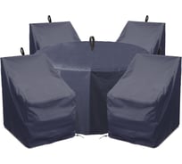 Комплект чехлов для стола и стульев Tplus 4 шт., оксфорд 210, синий T018315