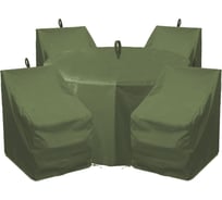 Комплект чехлов для стола и стульев Tplus 4 шт., оксфорд 210, олива T018317