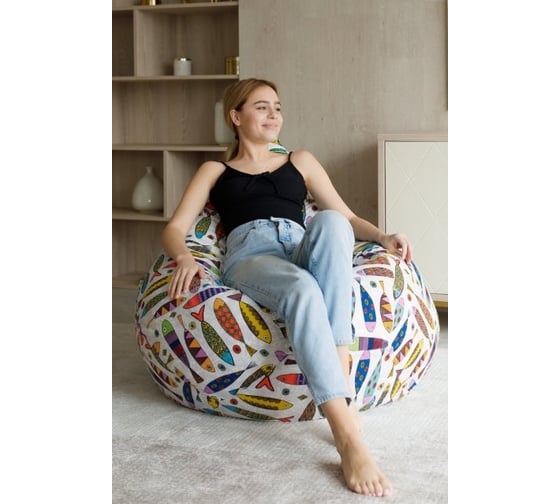 Кресло-мешок DreamBag рыбки, жаккард 3xl 5009141