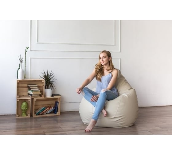 Кресло-мешок DreamBag светло-бежевая экокожа 3xl 5011041