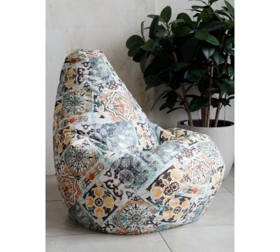 Кресло-мешок DreamBag сиена терракот, велюр 2xl 5003531