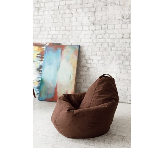 Кресло-мешок DreamBag коричневый велюр l 5022911