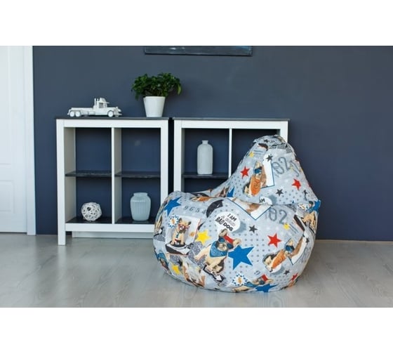 Кресло-мешок DreamBag бульдоги, жаккард xl 5007321