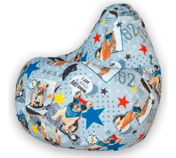 Кресло-мешок DreamBag бульдоги, жаккард 3xl 5007341 1