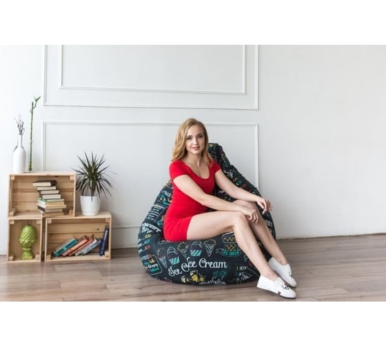 Кресло-мешок DreamBag ice cream, жаккард 2xl 5005831