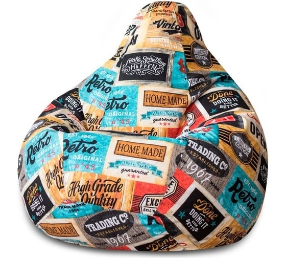Кресло-мешок DreamBag лейбл, жаккард l 5005411