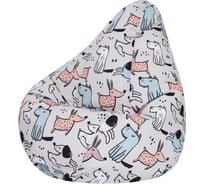Кресло-мешок DreamBag dogs, велюр xl 5032121