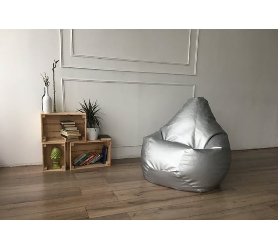 Кресло-мешок DreamBag серебристая экокожа 3xl 5011241