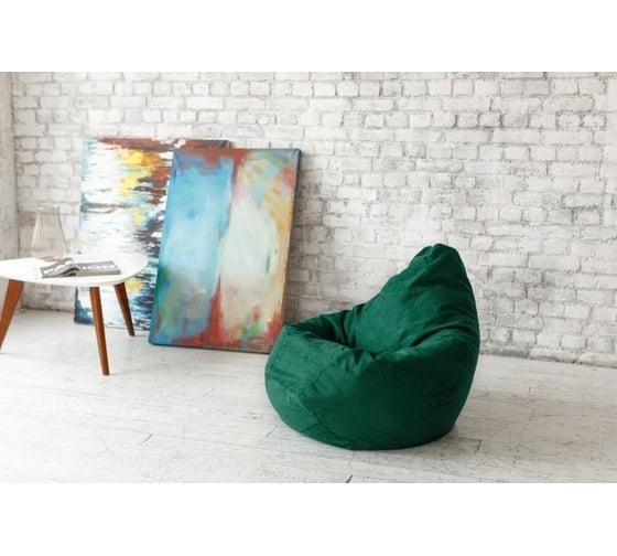 Кресло-мешок DreamBag зеленый велюр l 5022811