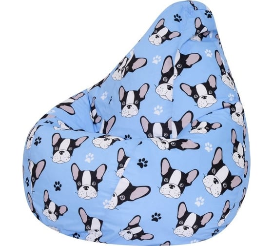 Кресло-мешок DreamBag французский бульдог, велюр l 5031711