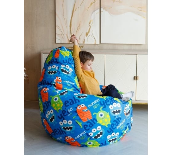 Кресло-мешок DreamBag монстры, велюр l 5028611