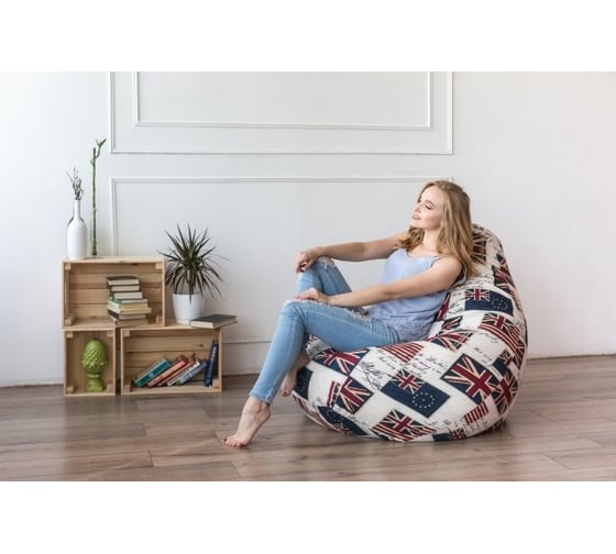 Кресло-мешок DreamBag флаги, жаккард xl 5008621