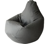 Кресло-мешок DreamBag серая экокожа l 5022411
