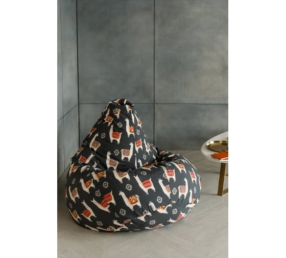 Кресло-мешок DreamBag ламы серое, жаккард 3xl 5024741