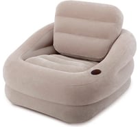 Надувное кресло с подстаканником Intex Accent Chair серое, 97х107х71см 68587
