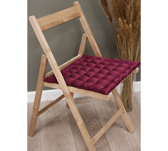 Сидушка с лузгой гречихи witerra 43x43 см, блэкаут, матовый красное вино 109216 1