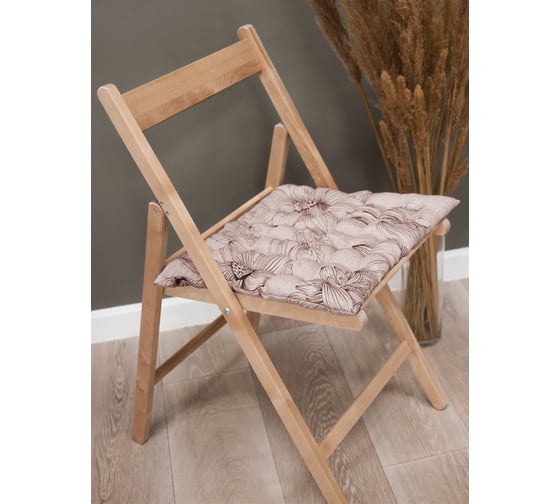Сидушка с лузгой гречихи witerra 43x43 см, блэкаут, ромашка кофе с молоком 109225 1
