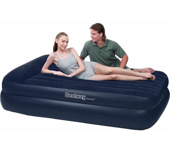 Надувная кровать со встроенным насосом BestWay Premium Air Bed-Air Pump 203х152х46 см 67403 BW 004938