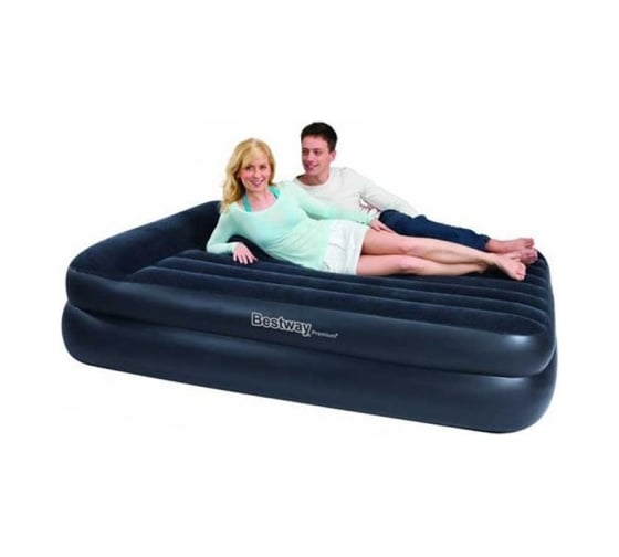 Надувная кровать с электронасосом BestWay Premium Air Bed with Sidewinder 203х152х46 см 67345 BW