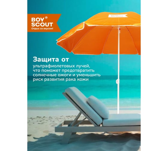 Солнцезащитный зонт BOYSCOUT 180 см 61068