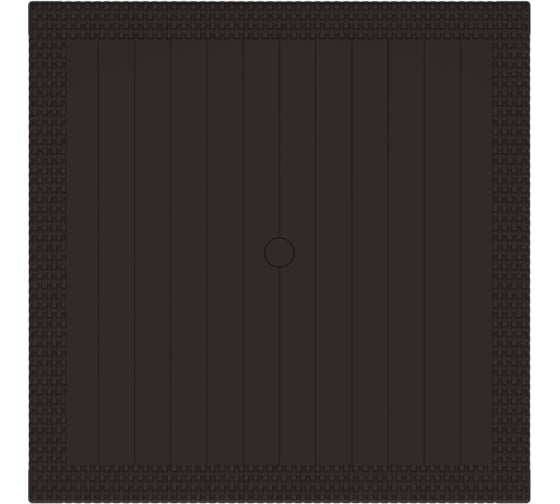 Садовый стол WORKY ротанг, 94x94x74 см, мокко ARD257736