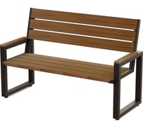 Дачная скамейка Левша FRAME BASIC-S 60x90x150 см, сталь ,черная/хвоя темная У8А-9650