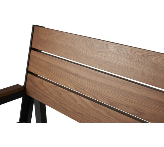 Дачная скамейка Левша FRAME BASIC-S 60x90x150 см, сталь ,черная/хвоя темная У8А-9650