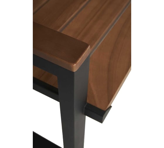 Дачная скамейка Левша FRAME BASIC-S 60x90x150 см, сталь ,черная/хвоя темная У8А-9650