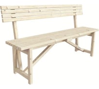 Скамейка Timber&Style со спинкой 1,5 м TSAB150