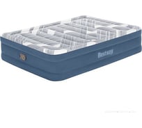 Надувной матрас BestWay tritech fashion flock queen со встроенным электронасосом 203x152x46 см 6713c 130450