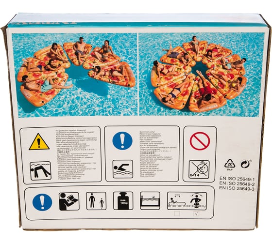 Надувной плотик Intex Пицца 175x145см 58752