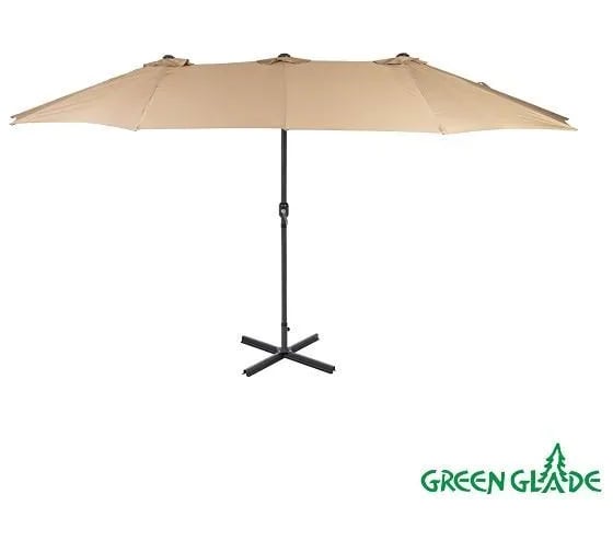 Садовый зонт с крестовиной Green Glade светло-коричневый 4333