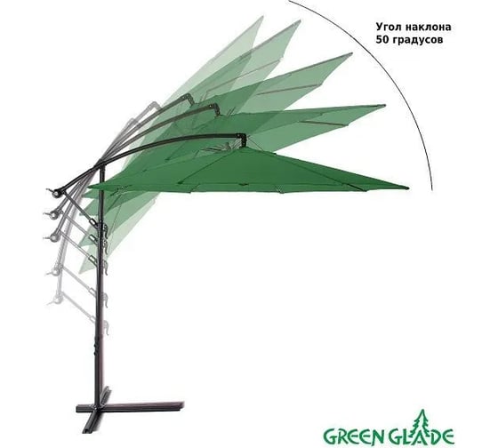 Садовый зонт Green Glade зеленый 8004