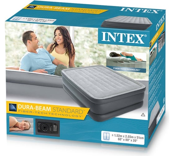 Надувная кровать Intex Essential Rest Airbed 152x203x51 см 64140