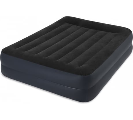 Надувная кровать с подголовником Intex Pillow Rest Raised Bed 152x203x42 см 64124