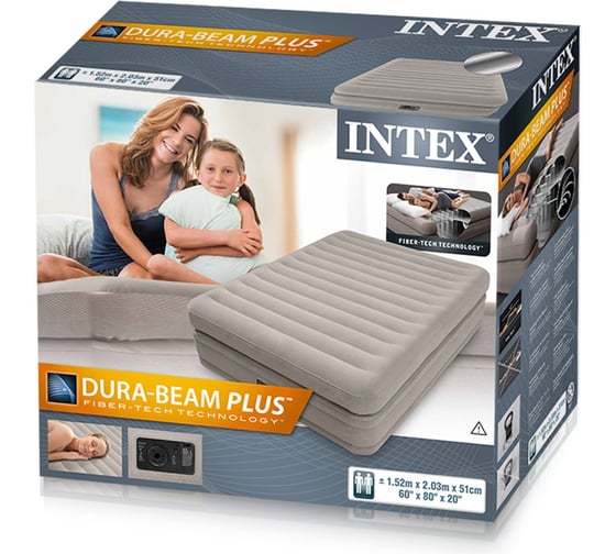 Надувная кровать Intex Prime Comfort Elevated Airbed 152x203x51 см 64446