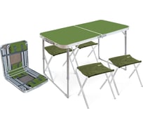 Набор: стол складной + 4 стула дачных складных InHome хаки INCFS1/2 INCFS1/2