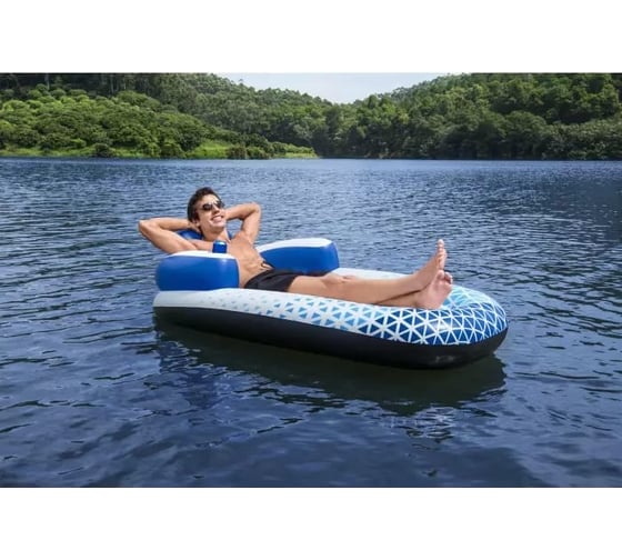 Надувной матрас-шезлонг для плавания Bestway Indigo Wave 191x97см, до 90кг 43533 BW